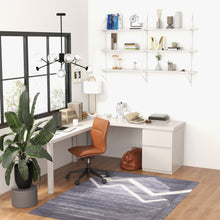 Load image into Gallery viewer, Modernatta Wall Wood Ladder Shelf – 3‑Tier Tall, White Metal Frame, Wood‑Look Melamine Shelves