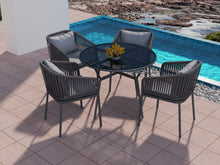 Load image into Gallery viewer, RopeVibe,, Outdoor Patio Dining Set (Include 4 Dining Chairs and 1 Dining Table)