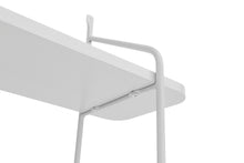 Load image into Gallery viewer, Modernatta Wall Wood Ladder Shelf – 2‑Tier, White Metal Frame, Wood‑Look Melamine Shelves

