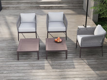 Load image into Gallery viewer, RopeVibe,, Outdoor Patio Conversational Set with Cushions (Set of 5)
