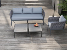 Load image into Gallery viewer, RopeVibe,, Outdoor Patio Conversational Set with Cushions (Set of 4)
