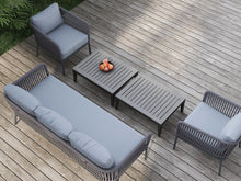 Load image into Gallery viewer, RopeVibe,, Outdoor Patio Conversational Set with Cushions (Set of 5)
