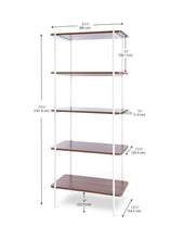 Load image into Gallery viewer, Modernatta,, Etagere Bookcase 5-tier 32&quot; W x 72&quot; H (80 cm x 182 cm)
